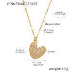 color: RP017-V Letter Gold Necklace 40+5cm