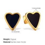 color: EH1306BKG Acrylic Stud Earrings