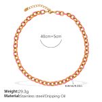 color: XL861POG Enamel Necklace