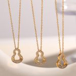 New Elegant Fu Lu Gourd Necklace Women's Retro Chinese Clavicle Chain Chinese Style