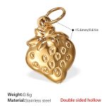 color: PJ231G Double-sided Hollow Gold Pendant
