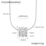 color: P1832-Steel Color Necklace