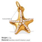 color: PJ939WEG White Bead Gold Pendant