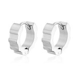 color: Concave-convex Gear Earrings Steel Color MS-722