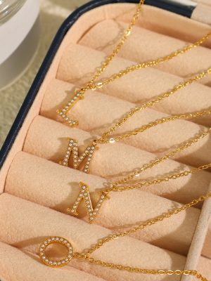 Letter Pendant Personality Affordable Luxury Cold Zircon New All-Match Necklace