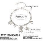 color: TXE523-Multi-pendant Steel Color Bracelet -17.5+5cm