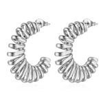 color: Spring Earrings Steel Color