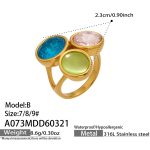 color: A073-B Gold Ring / size: US 7