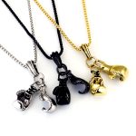 New Accessories Stainless Steel Necklace Boxing Glove Physical Picture Men's Domineering