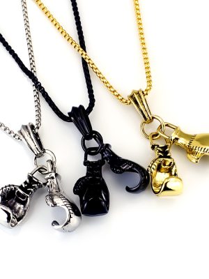 New Accessories Stainless Steel Necklace Boxing Glove Physical Picture Men's Domineering