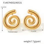 color: F1467-Gold Earrings