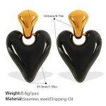 color: EH504BKG Black Resin Drop Earrings