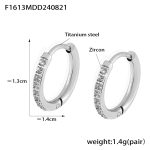 color: F1613-Steel Color Earrings