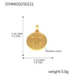 color: D54-Gold Pendant