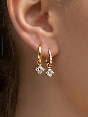 Stainless Steel Zircon Women's Earrings Creative Design High Class Elegant Unique and Exquisite Decoration