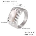 color: A255-Steel Color Ring / size: US 6