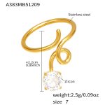 color: A383-Gold Zircon Ring