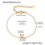 color: RE023-Y Letter Gold Bracelet 16+5cm