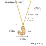 color: RP017-J Letter Gold Necklace 40+5cm