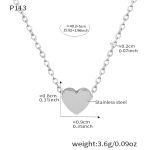 color: P113-Steel Color Necklace -40+5cm