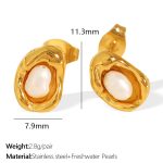 color: EH839WEG Freshwater Pearl Stud Earrings