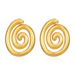 color: Rotating Pattern Earrings Gold MS-351