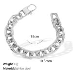 color: SL104 Silver Bracelet