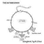 color: TXE387-Steel Color diy Bracelet 15+5cm