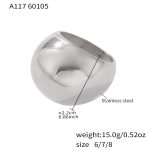 color: A117-Steel Color Ring / size: US 6