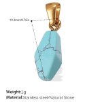 color: PJ470BEG Blue Turquoise Gold Pendant