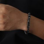 color: NE016-Steel-Black Color Bracelet -20cm