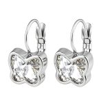 color: Butterfly French Clasp Earrings 5 Steel Color