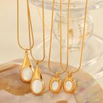 French Retro Necklace Women's Pearl Light Luxury Design Personality All-Match Stainless Steel Gold-Plated Jewelry Women's