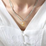 color: P1751-Beaded Necklace -40+7cm