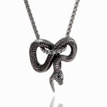 Stainless Steel Men's Snake Punk Necklace All-Match Sweater Chain Hip Hop Pendant Couple Personalized Pendant