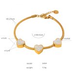 color: E404-Gold Bracelet -18+3cm