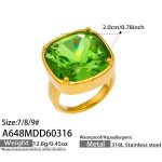 color: A648-Emerald Ring / size: US 7