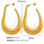 color: EH396 Large Hollow Gold Earrings