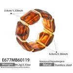 color: E677-Amber Color Bangle Diameter 60mm