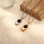 Spaceman Couple's Pendant Korean Ins Valentine's Day Gift Star Moon Astronaut Necklace