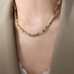color: P1718-Danube Abacus Bead Necklace -38+7cm