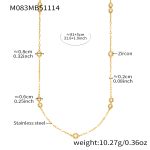 color: M083-Gold Sweater Chain 81+5cm