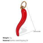 color: PJ385RDG Red Enamel Gold Pendant