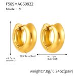 color: F589-Gold Earrings -M-10mm