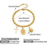 color: Z042-Multi-pendant Zircon Gold Bangle
