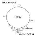 color: TXP387-Steel Color diy Necklace 40+5cm