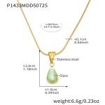 color: P1433-Gold Necklace 40+5CM