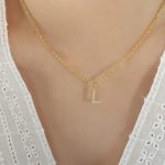 color: RP016-L Letter Gold Necklace 40+5cm
