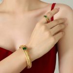 color: Z002-Green Zircon Bangle 12MM