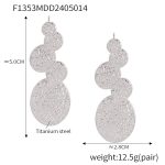 color: F1353-Steel Color Earrings